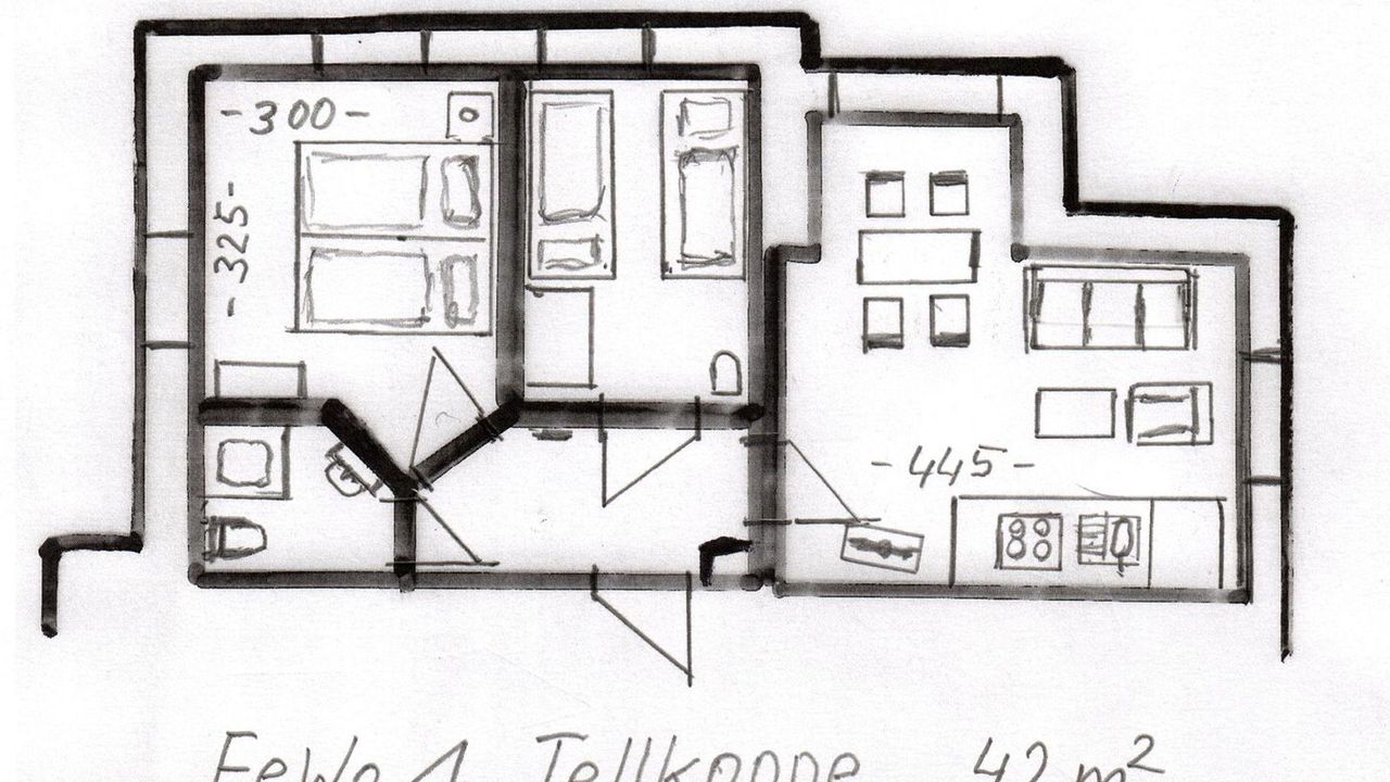 Grundriss FeWo 1 Grundriss FeWo 1